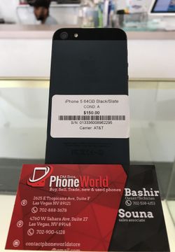 iPhone 5 64GB Black/Slate AT&T