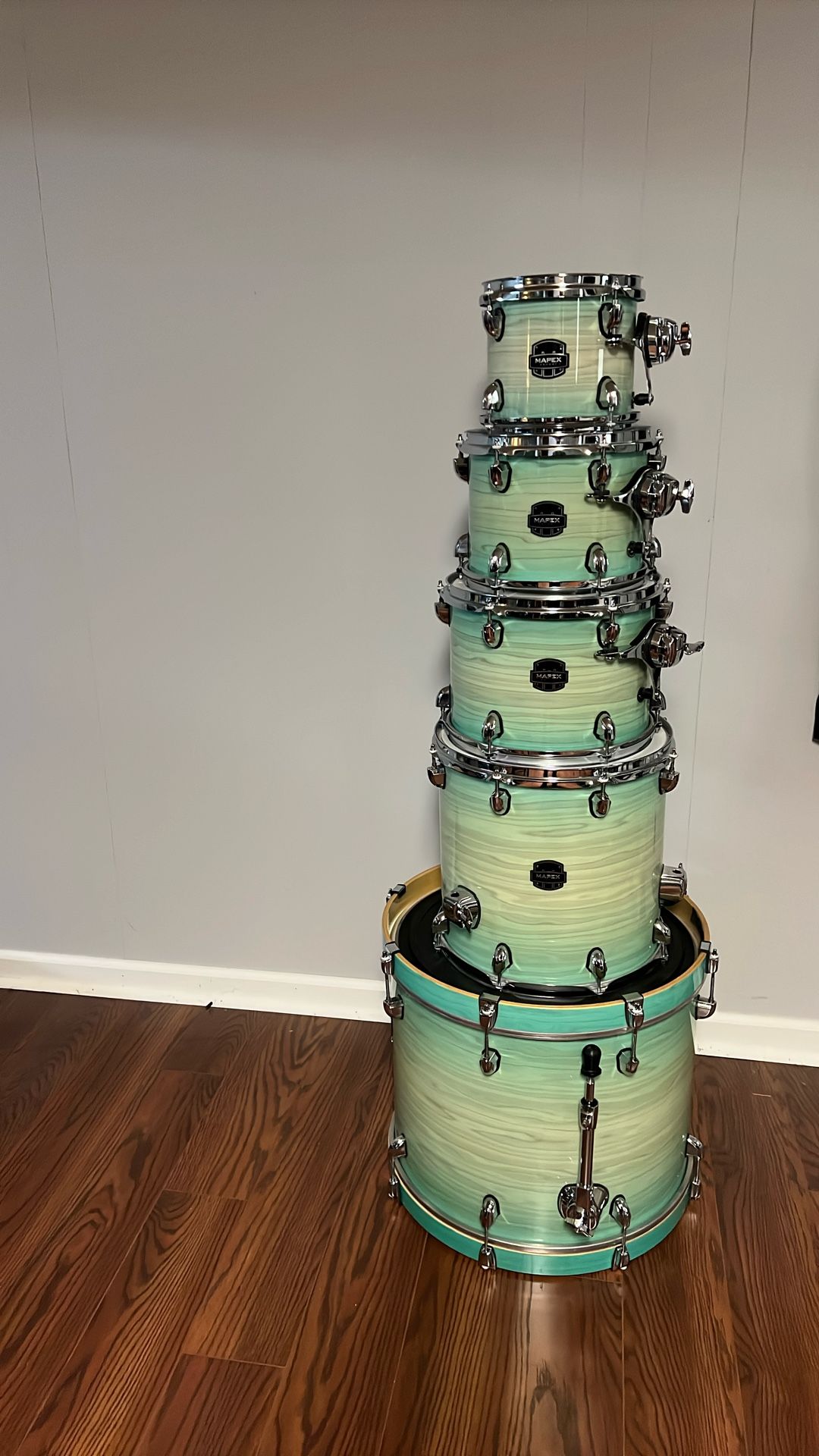 Mapex Armory, Ultramarine Gloss, 8,10,12,14”floor Tom,and 20” Bass Drum