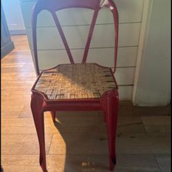 Cute Anthropologie Vintage Cherry Red Desk Chair