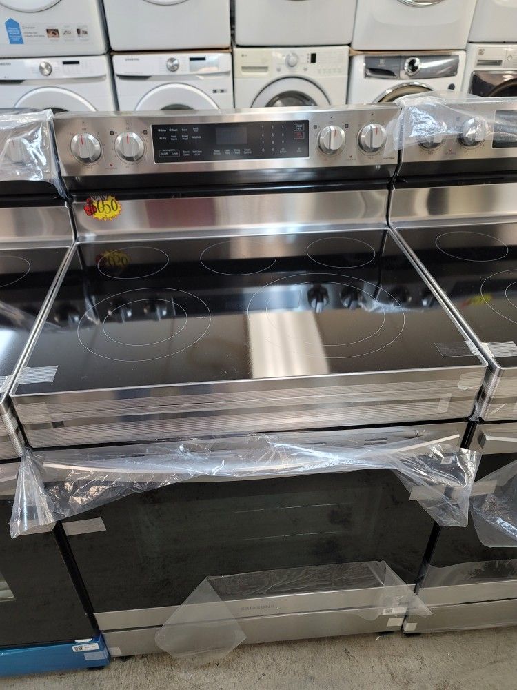 New Samsung Stainless Steel Glass Top 5 Element Convectional Electric 220volt Stove Range Estufa