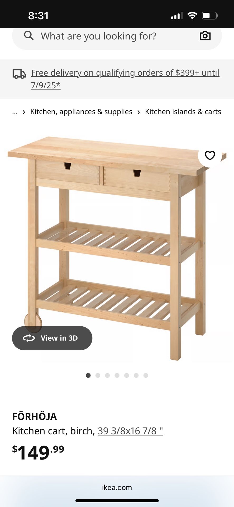 Kitchen Cart / Kitchen island