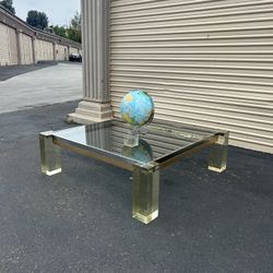 Mid Century Modern Lucite Coffee Table By Sandro Petti