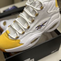 $150 Reebok Question Mid “Lakers” –Brand New 
