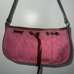Dooney And Bourke Pink Monogram Shoulder Bag 