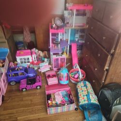 Barbie House,  Pet Shop. Wardrobe Included. Unlimited Clothes. 