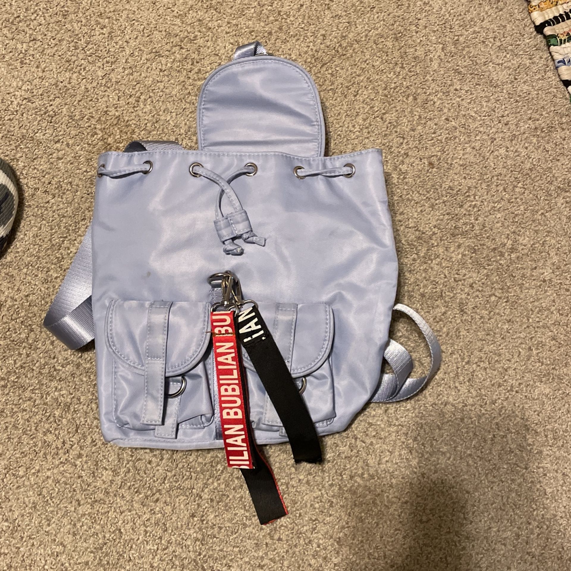Light blue backpack