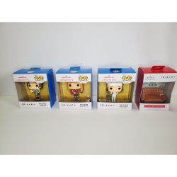 New Lot of 4 Hallmark Ornaments FRIENDS Collection
