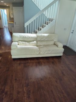 Cindy Crawford Home Leather Sofa And Chair