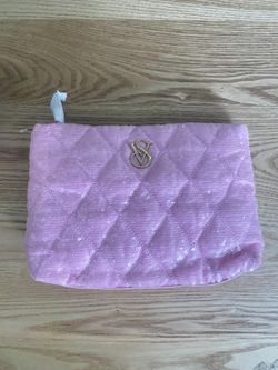 Pink Sequin Cosmetic Bag