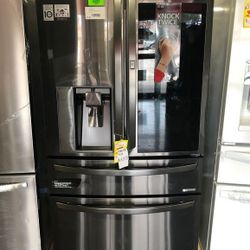 LG Dark Stainless Counter Depth French Door Refrigerator LF B 