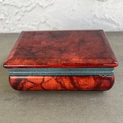 Vintage Alabaster Italian Handcarved Trinket Box