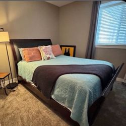 Queen Bed Set – Serta Memory Foam Mattress + Frame