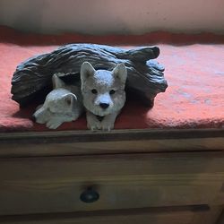 Ceramic Wolf Pups