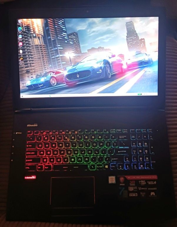 17.3" MSI Gaming Laptop Intel Core i7 CPU 32 GB RAM 1TB SSD 1080P 120Hz LCD Nvidia GTX 1070 8 GB DDR5 Graphics Wi-Fi Wireless Windows 11