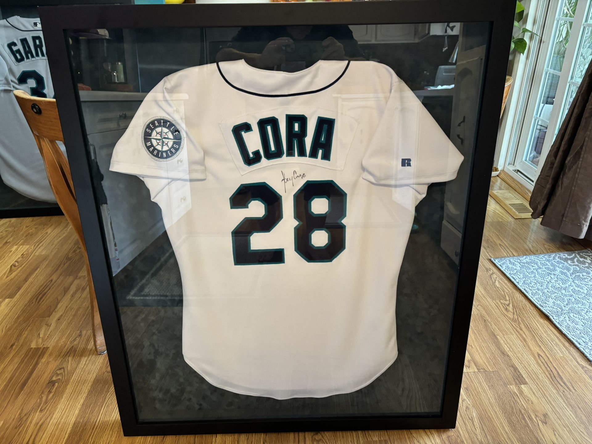 Seattle Mariners Joey Cora Signed Jersey Framed