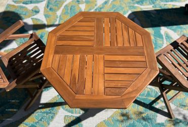 Teak wood patio dining table
