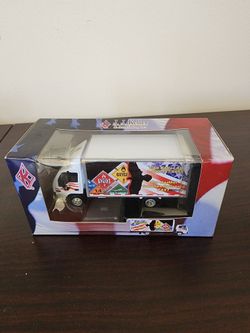 1/50 scale die-cast model of a GMC W-Series box truck