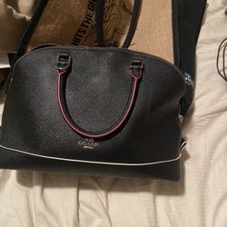 Coach Rowan Satchel in Black Leather