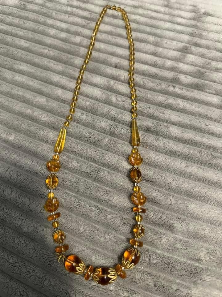 Vintage Amber Color Necklace