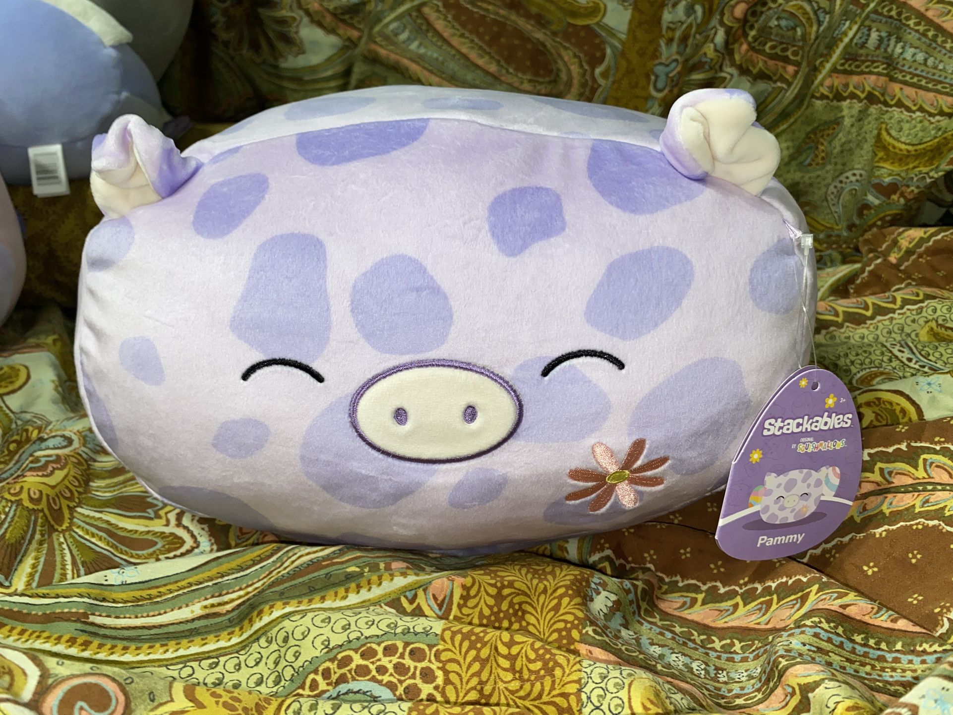 Squishmallows - 12” Stackable “Pammy” the purple Pig - $10