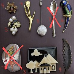 Assorted Vintage Brooches
