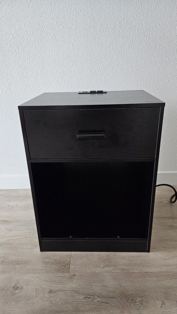 Nightstand With USB Ports And Power Outlets