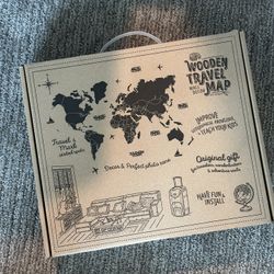 Wooden Travel Map 