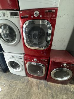 Washer and electric dryer brand LG 27 inch used we warranty  on sale !!