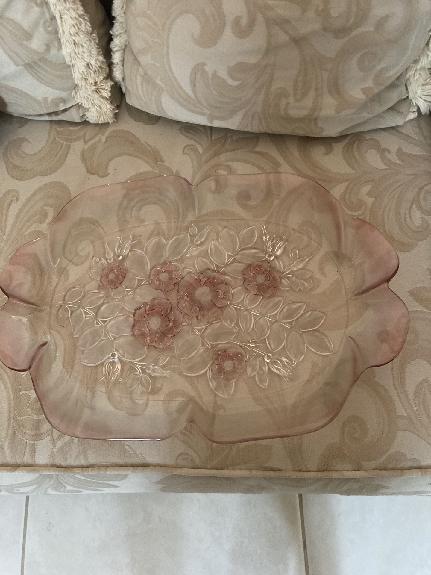 ESTATE SALE- Gorgeous Three Dimentional, Three Colors Tray With Wings