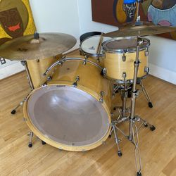 Ludwig Accent Custom Complete Drum Set 26 13 16 14” Lacquer Finish Zildjian Cymbals Pdp Throne DW5000 Pedal $750 Cash In Ontario 91762. Good condition