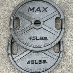2” Olympic Weight Plates – 45 lbs (x2)