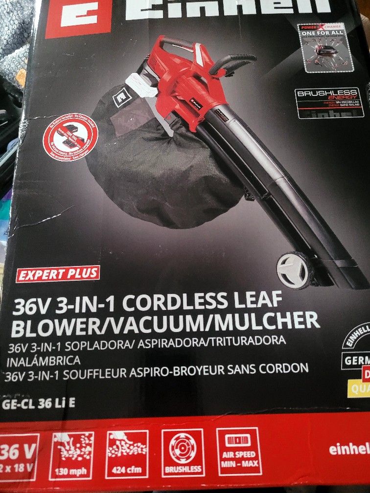 Einhell Expert Plus 36V Cordless Leaf Blower/Vacuum Mulcher GE-CL 36/230 Li E