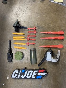 GI JOE VINTAGE 80s 1988 ROLLING THUNDER PARTS MISSILES BOMBS 3 3/4”