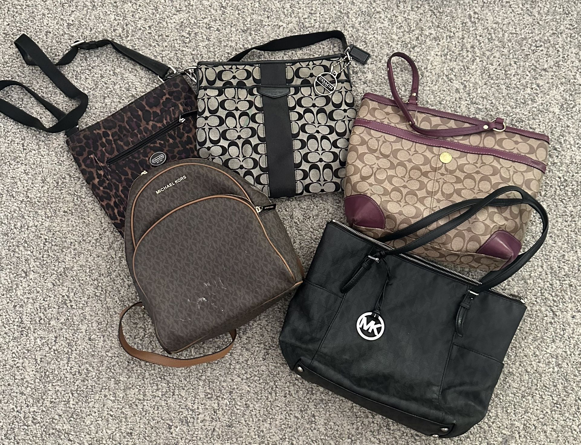 Lot Of 5 … 3 Coach, 2 Michael Kors