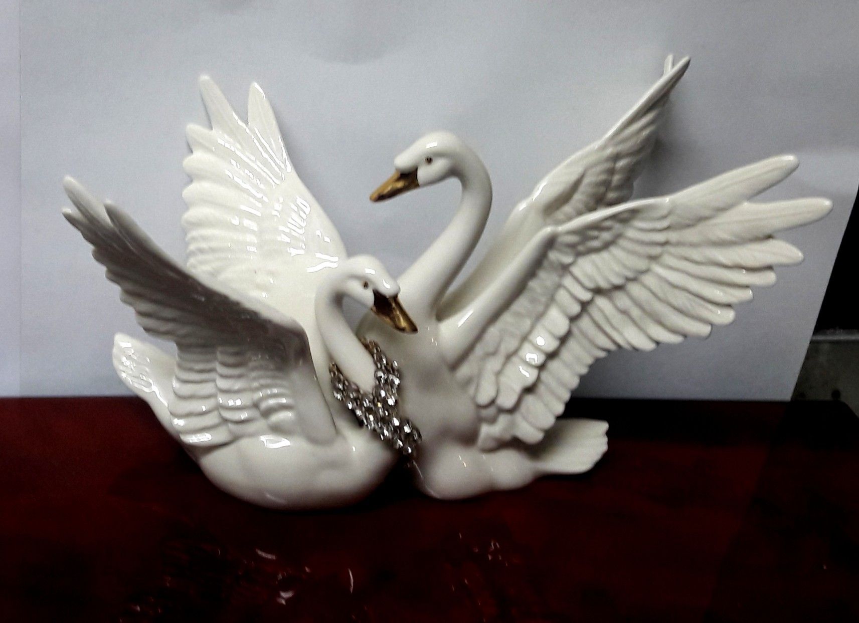 Authentic Lenox Dance Of The Swans Figurine, Ivory Porcelain, Stamped, Make Reasonable Offer & It Will Be Yours, Do Not Waste Anybody's Time Please