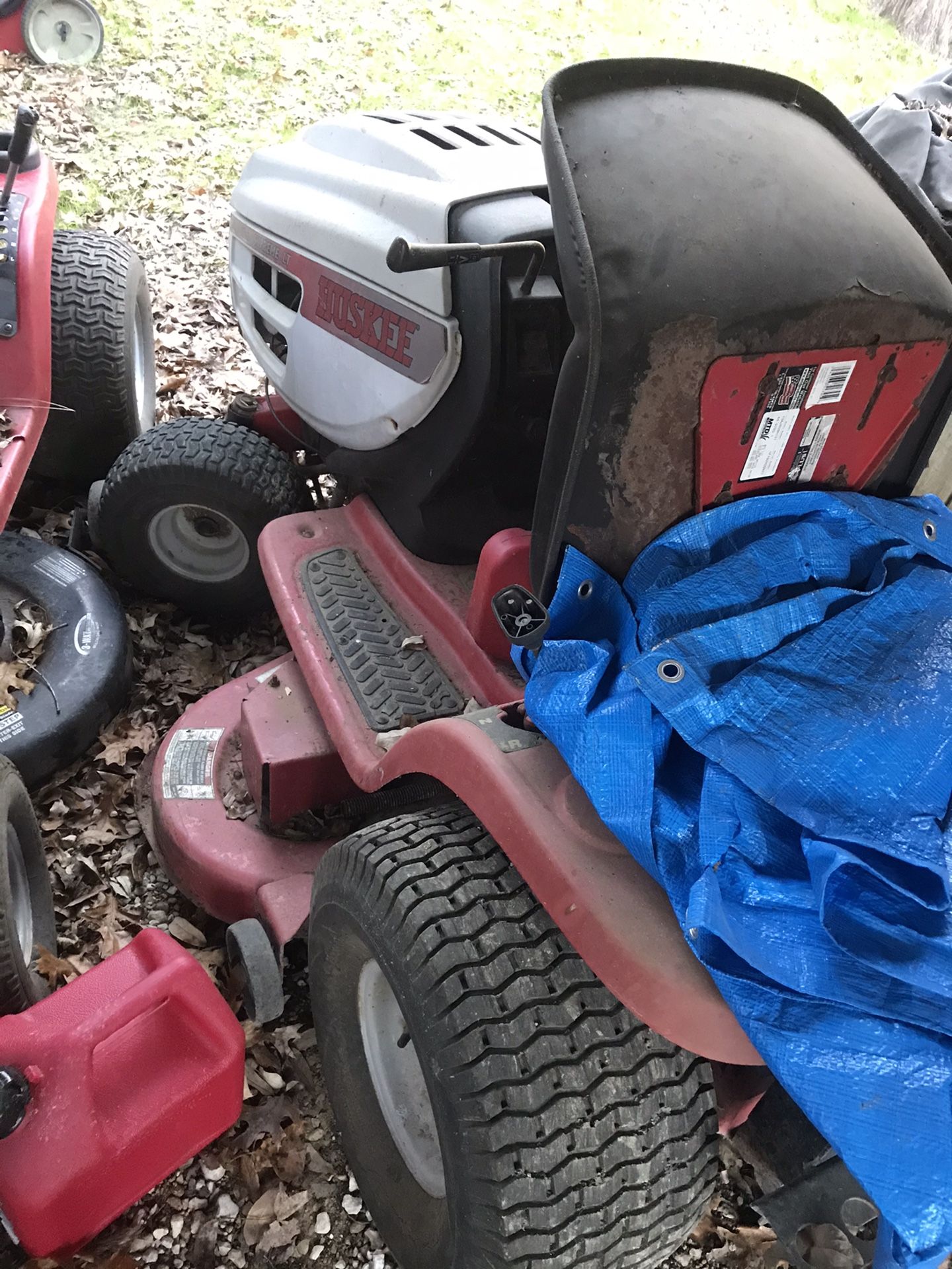 Cleaning Up ; Riding Mower Parts