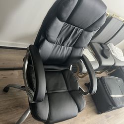 Ergonomic Computer Chair With Lumbar Support Arms Headrest PLUS Foldable Table - $50 Only