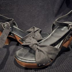 Torrid Black Knot Wood Heel