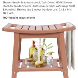 NEW Waterproof HDPE Shower Bench