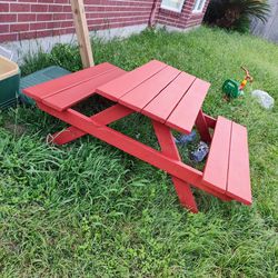 Kids Picnic  Table New Just Built It