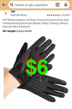 Workout Gloves, Full Palm Protection & Extra Grip, Gym Fishing Fencing Gloves for Weight Lifting, Training, Fitness, Exercise (Men & Women)