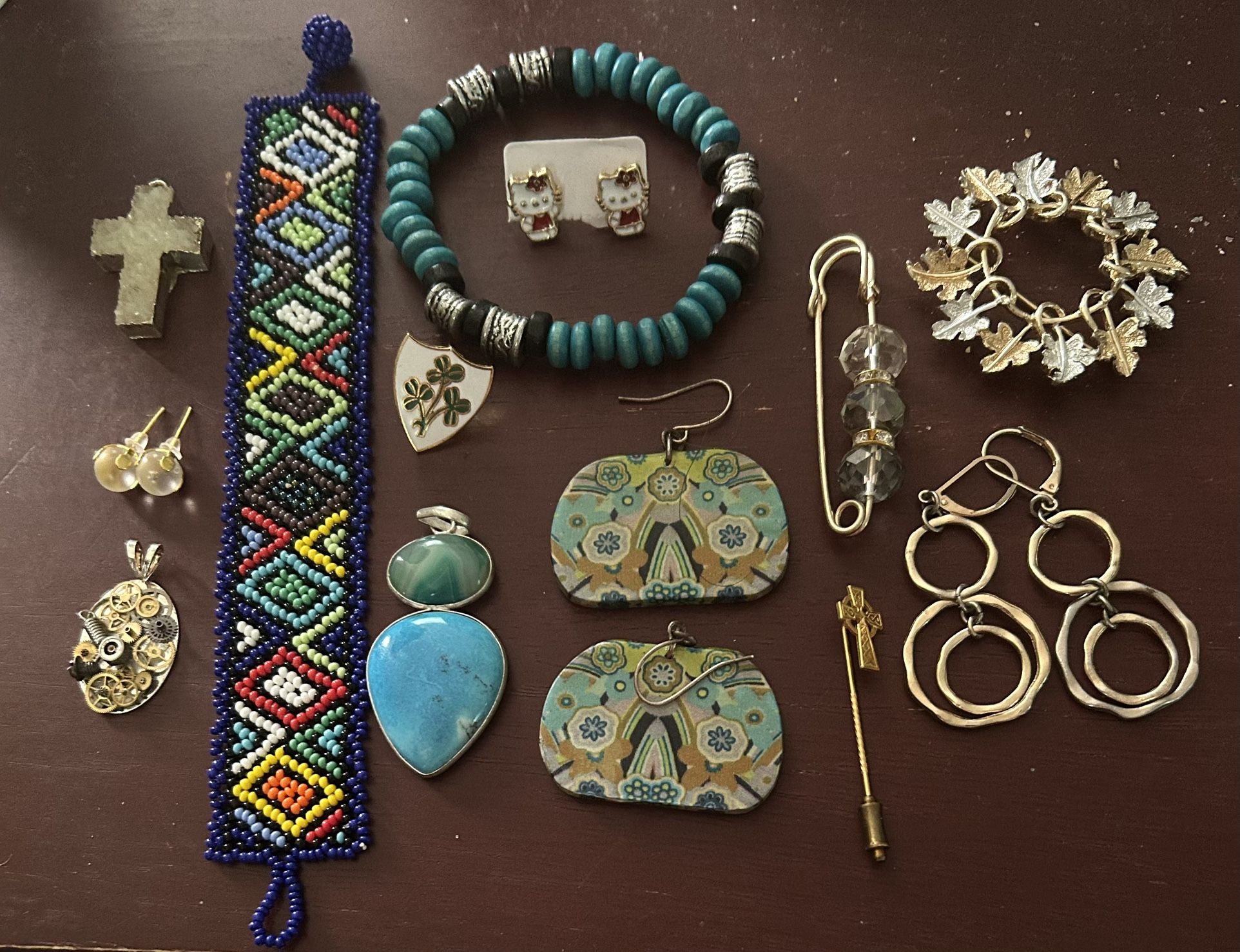 Vintage To Now , jewelry lot, gold silver mix of items