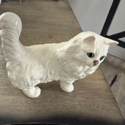 Vintage Porcelain Cat Figurine 