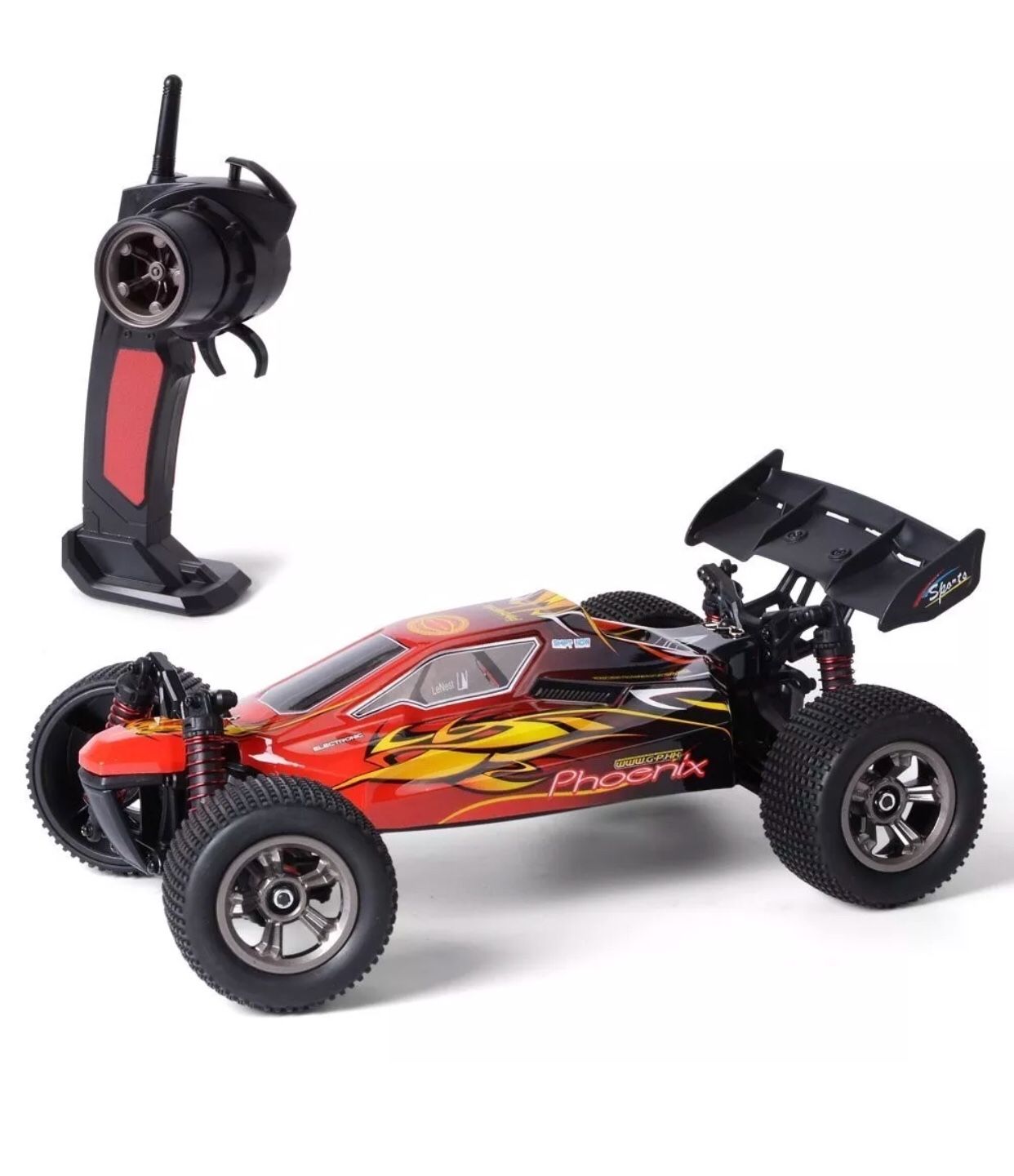 GPTOYS S915 RC Car 18+Mph 2.4Ghz Remote Control Car 1:12 Scale 2WD Waterproof Off-road Monster Truck-Best Gift for Kids and Adults (Red)