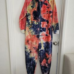 Tye-dye Footless Hoodie One Piece Sz Small