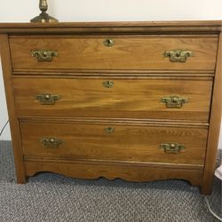 Antique Chestnut Dresser —3 Drawers 