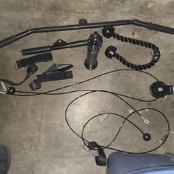 Lat Pull Down Pulley System For Squat Rack