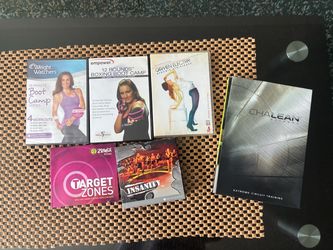 Home Workout Fitness DVD/Book Bundle (6 Items)