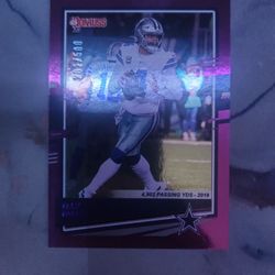 2020 Dak Prescott Numbered Card