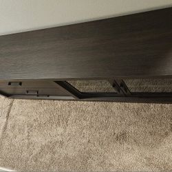 Espresso TV Stand Console Storage Shelf